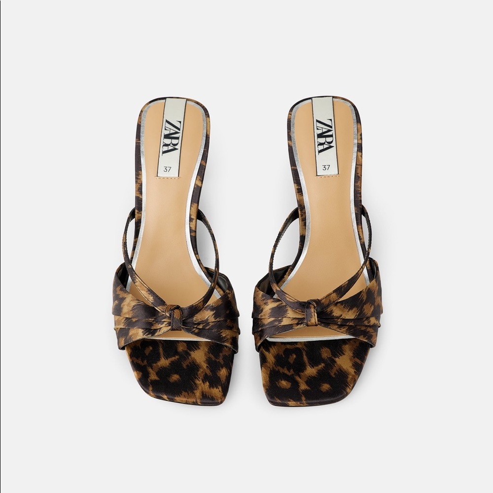 ZARA animal print heels
